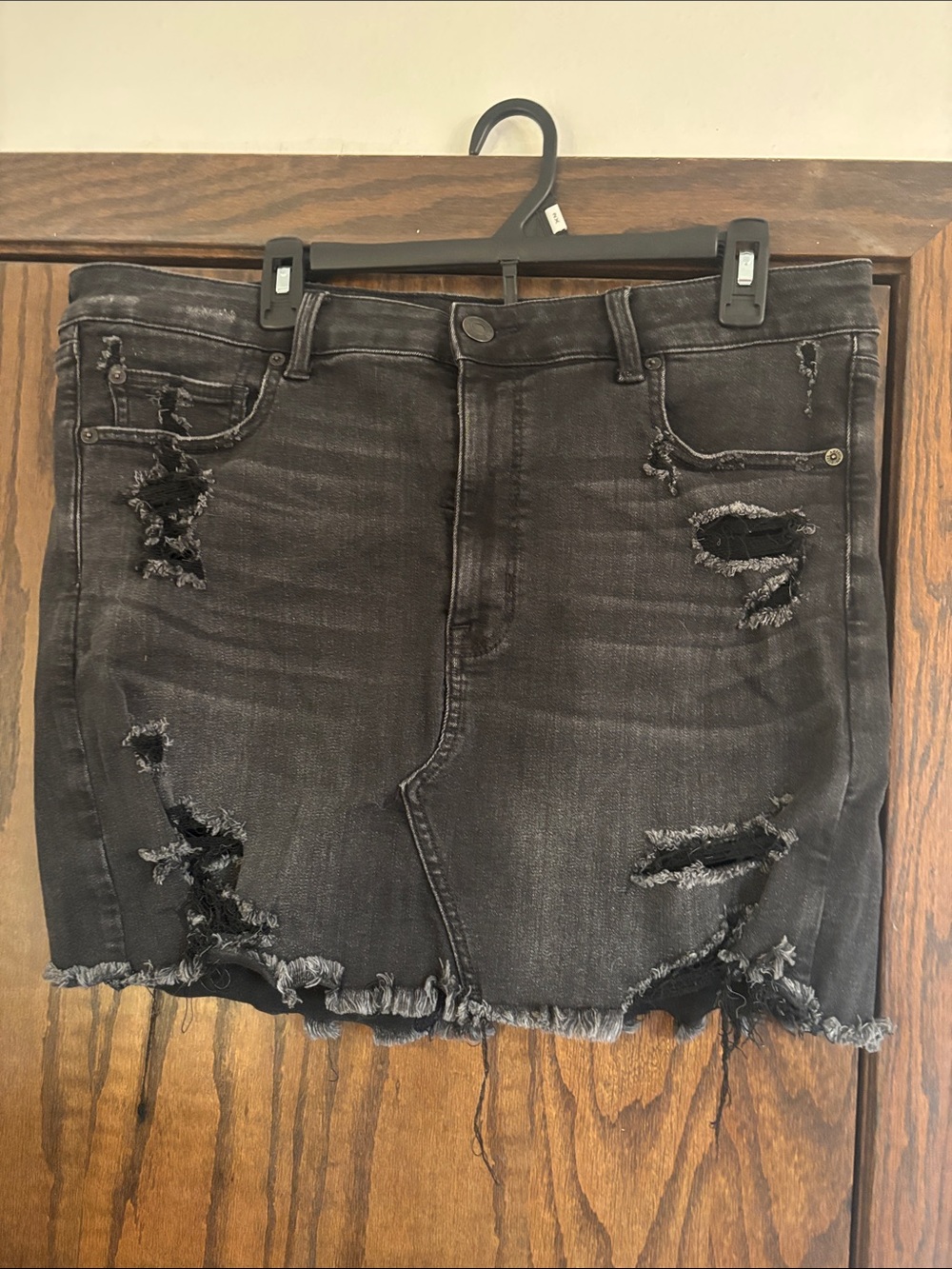 American Eagle Next Level Stretch Distressed Jean Skirt